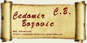 Čedomir Božović vizit kartica